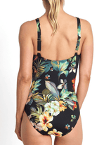 Jantzen Hibiscus DDE Bar One Piece Forest.