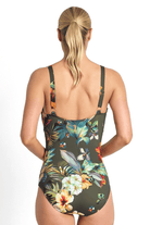 Jantzen Hibiscus DDE Bar One Piece Forest.