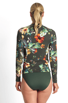 Jantzen Hibiscus Long Sleeve Mast Rashie Forest.