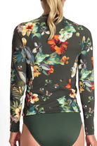 Jantzen Hibiscus Long Sleeve Mast Rashie Forest.