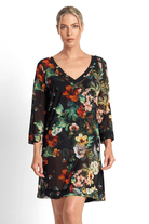 Jantzen Hibiscus Mesh Beach Smock Black.