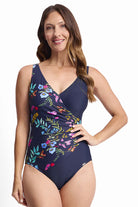 Jantzen JA85057 Select Surplice One Piece - Navy_1
