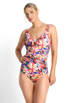 Jantzen Mandalay DD/E Mesh Frill One Piece - Black_3