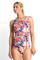 Jantzen Mandalay Mesh High Neck Mastectomy One Piece - Black_1