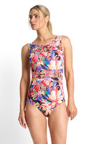 Jantzen Mandalay Mesh High Neck Mastectomy One Piece - Black_3