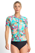 Jantzen Phuket Short Sleeve Mast Rashie - Aqua_1