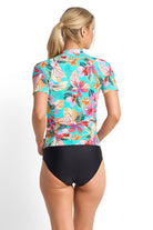 Jantzen Phuket Short Sleeve Mast Rashie - Aqua_4