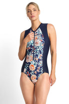 Jantzen Select Active Zip Front Mastectomy One Piece - JA84941MAS - Navy_3
