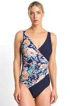 Jantzen Select Surplice One Piece - JA84934-Navy_1