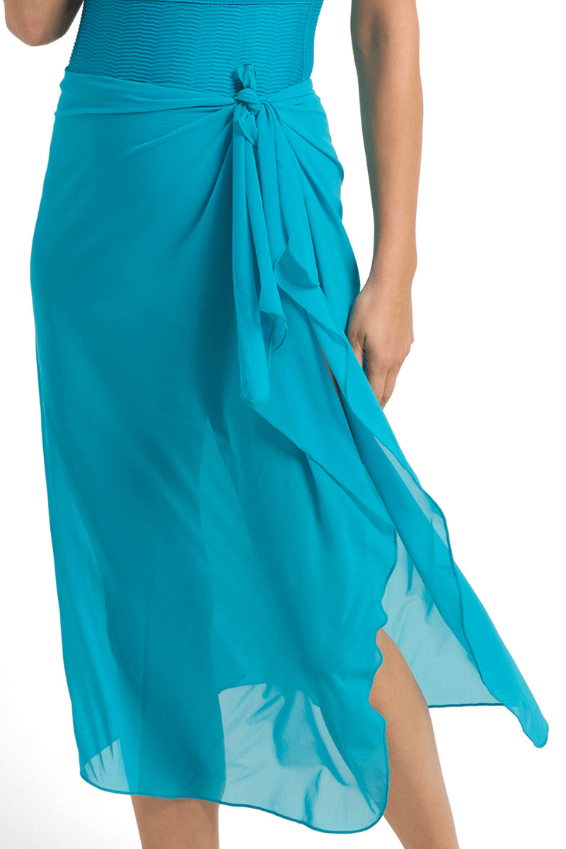 Jantzen Sky High Mesh Sarong Aqua.