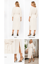 La Strada Silk Loose Dress with Belt Detail in same fabrication