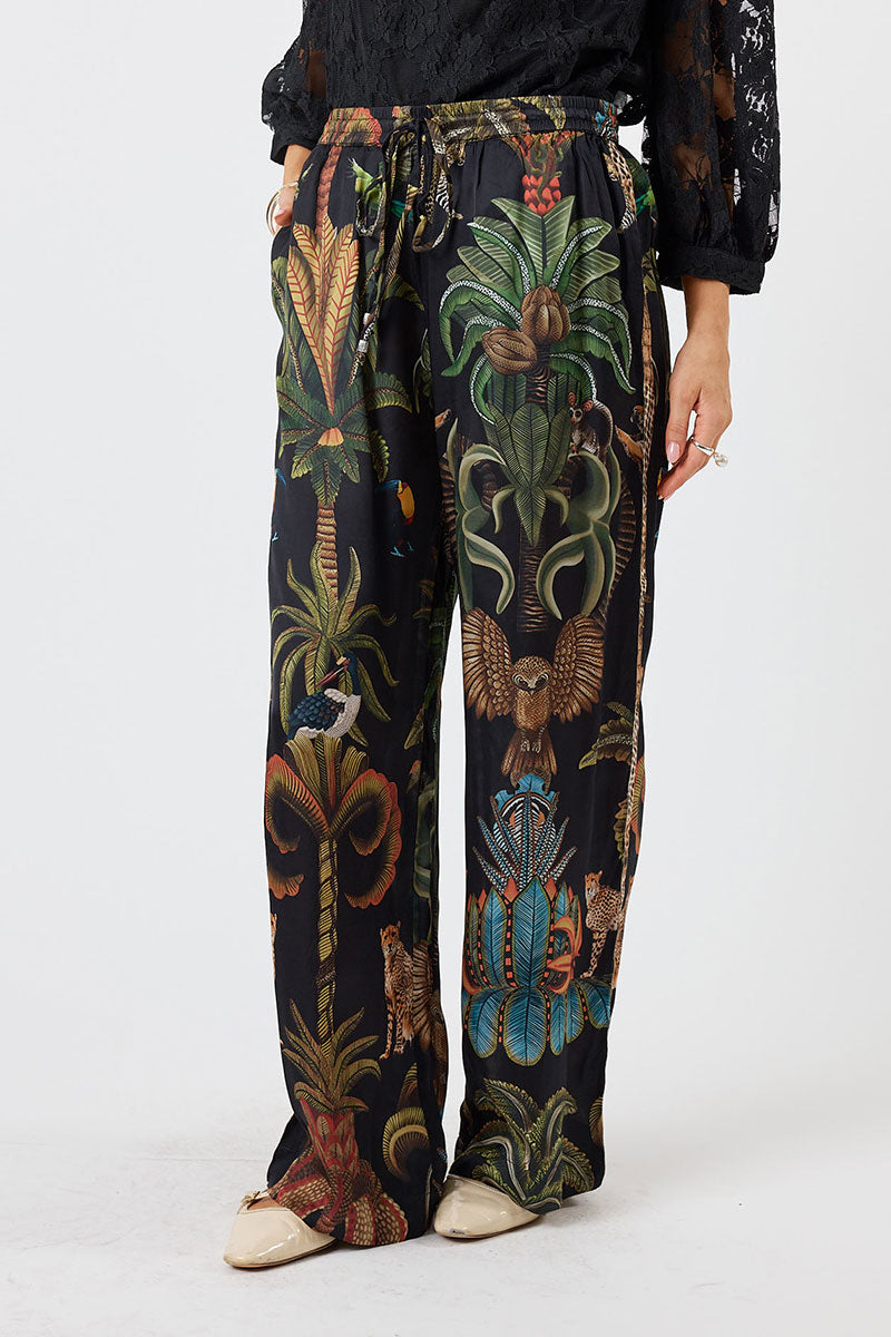 Lula Soul Cheetah Pant - Black_1