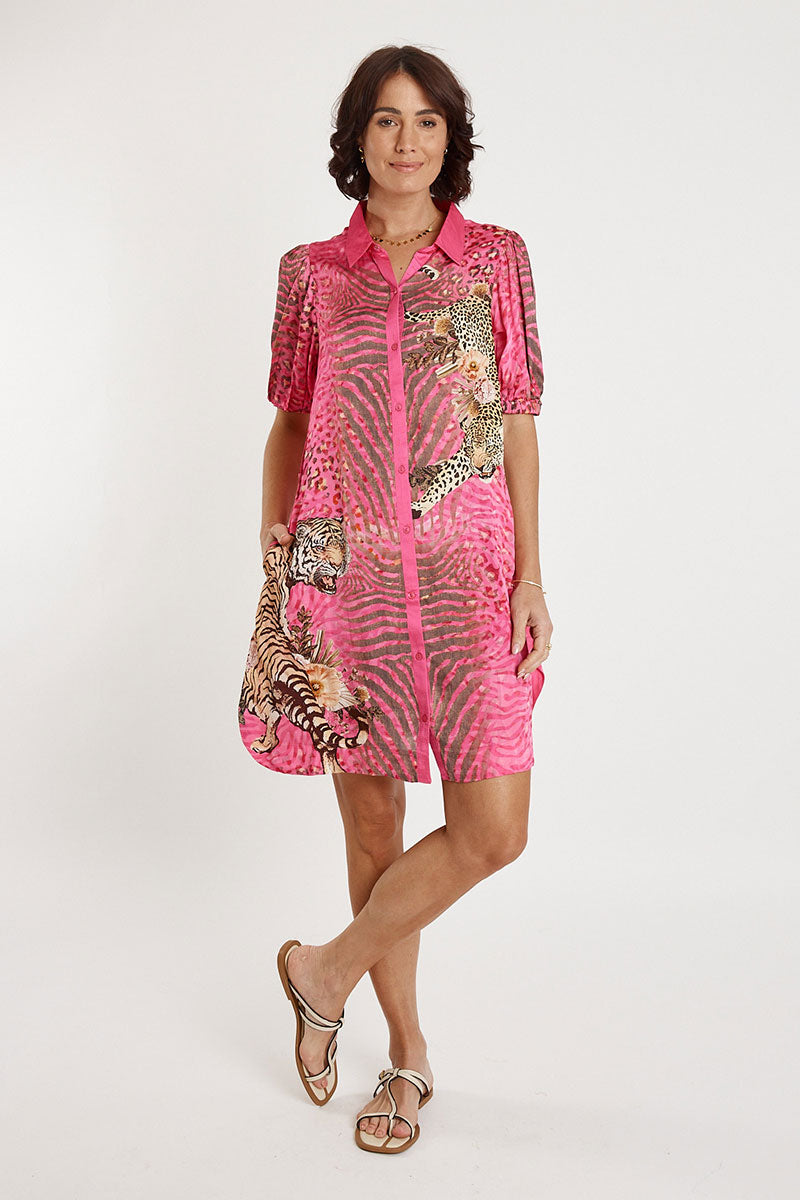 Lula Soul Maasai Dress - Fuschia_7