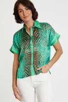 Lula Soul Maasai Shirt- Emerald