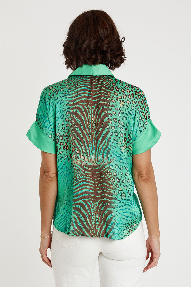 Lula Soul Maasai Shirt- Emerald
