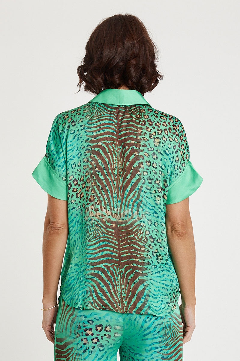Lula Soul Maasai Shirt- Emerald