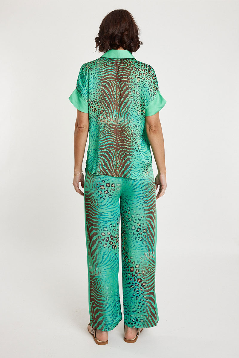 Lula Soul Maasai Shirt- Emerald