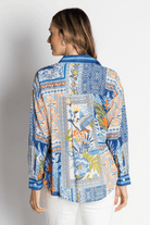 Lula Life Velora Over Shirt Long Sleeve Ocean.