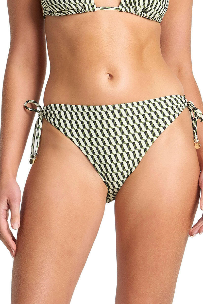 Sunseeker Marina High Leg Tie Pant – Black.