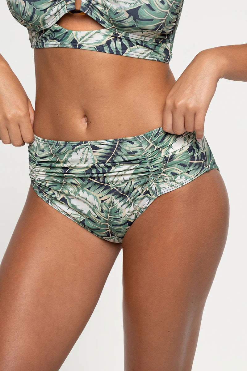 Martinique Brigitte Ruched Bikini Pant - Blue Slate_1