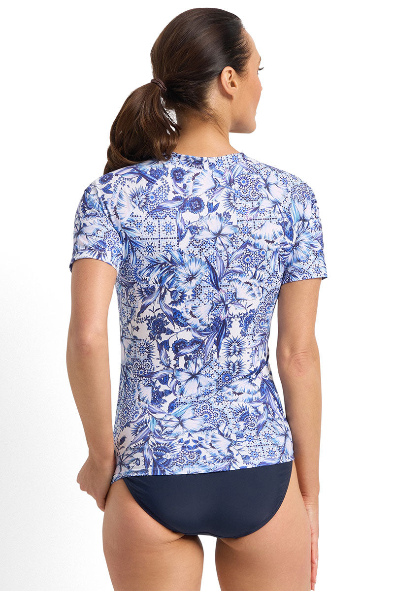 Poolproof Dreamer Short Sleeve Rashie - Navy_2