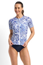 Poolproof Dreamer Short Sleeve Rashie - Navy_3