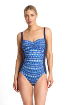 Poolproof Dynasty D Cross Front One Piece - Navy_3