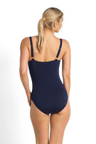 Poolproof Dynasty D Cross Front One Piece - Navy_4