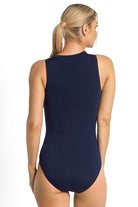 Poolproof Dynasty Sleeveless Mastectomy Surfsuit - Navy_2