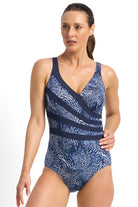 Poolproof Onyx Fan Splice Tank One Piece - Navy_1