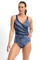 Poolproof Onyx Fan Splice Tank One Piece - Navy_3