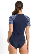 Poolproof Onyx Short Sleeve Rash Vest - Navy_2