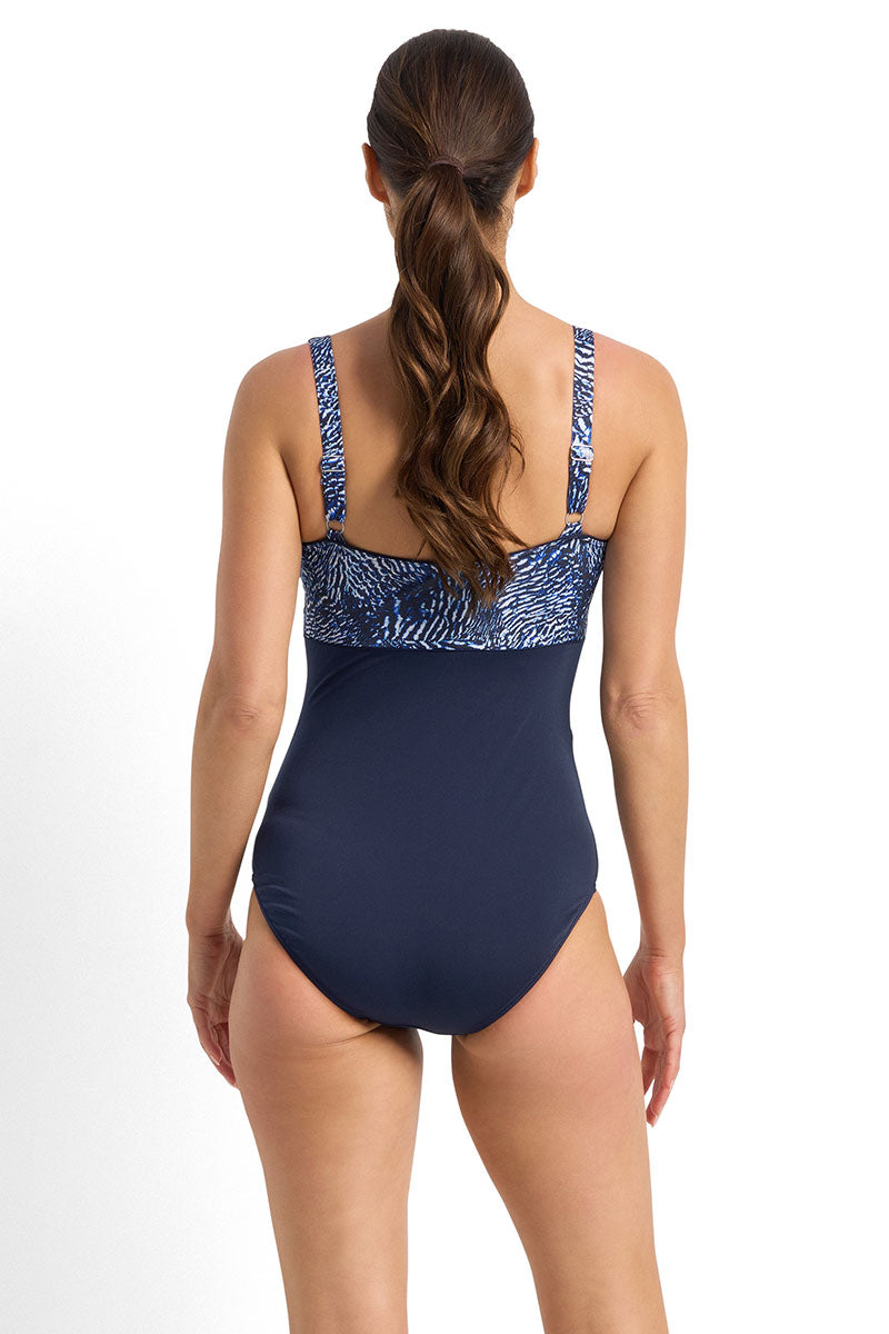 Poolproof Onyx Splice Mastectomy One Piece - Navy_2
