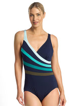 Poolproof Rozella Fan Splice Tank One Piece - Sky