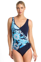 Poolproof Wisteria Crossover One Piece - Navy_1