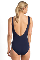Poolproof Wisteria Crossover One Piece - Navy_2