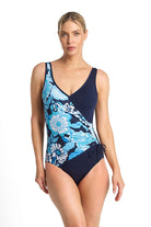 Poolproof Wisteria Crossover One Piece - Navy_3