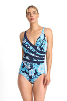Poolproof Wisteria Fan Splice Tank One Piece - Navy_3