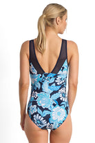 Poolproof Wisteria Scoop Ruche Mastectomy One Piece - Navy_2