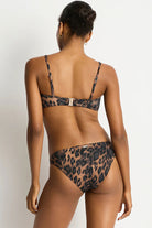 Sea Level Savanna Twist Bandeau Bikini Top - Chocolate_4