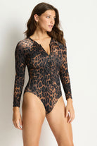 Sea Level Savanna Long Sleeved Surf Suit - Chocolate_3