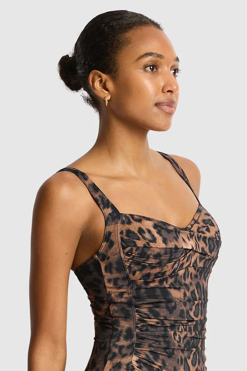 Sea Level Savanna Twist Front Multifit One Piece - Chocolate_4