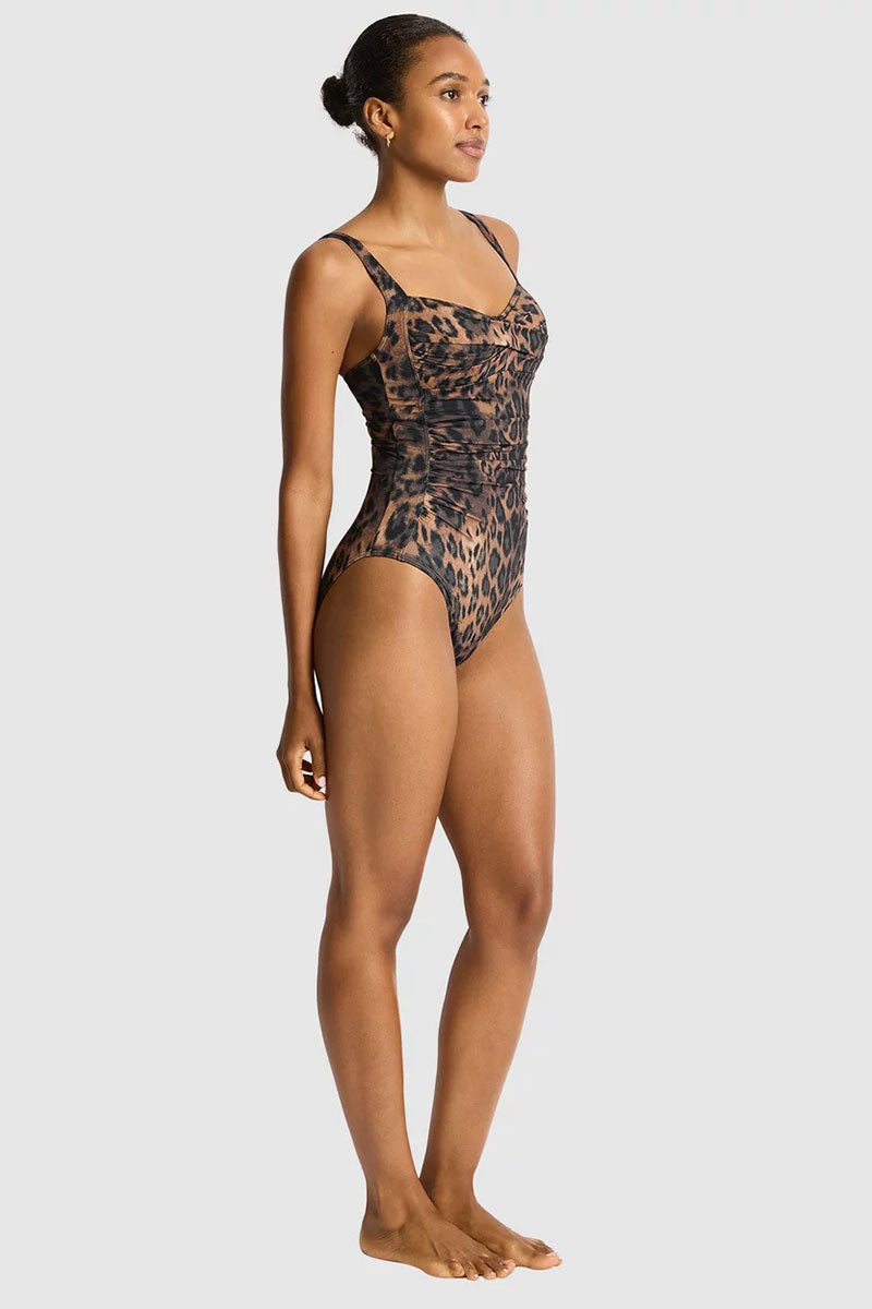 Sea Level Savanna Twist Front Multifit One Piece - Chocolate_2