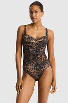 Sea Level Savanna Twist Front Multifit One Piece - Chocolate