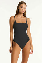 Sea Level SL1055SP Spinnaker Square Neck One Piece - Black_5
