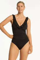 Sea Level SL1075ECO Essentials Edit D/DD Cup Frill One Piece - Black_6