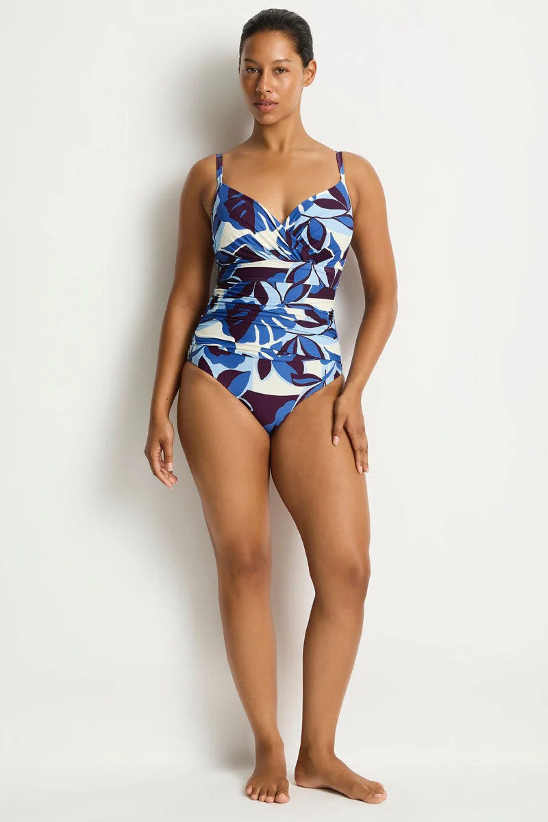 Sea Level SL1081RU Rumba Wrap Front DD/E Cup One Piece - Denim Blue_1