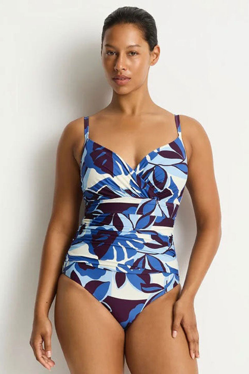 Sea Level SL1081RU Rumba Wrap Front DD/E Cup One Piece - Denim Blue_5