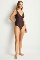 Sea Level SL1083ZN Zen Scoop Back Panel Line One Piece - Cocoa_3