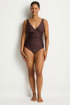 Sea Level SL1145ZN Zen Cross Front Tie Back One Piece - Cocoa_1